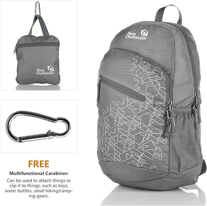 Outlander Packable Handy Lightweight Travel Hiking Backpack Daypack-Grey-L - Image 2