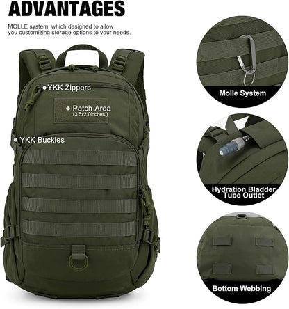 Mardingtop Small Tactical Backpack, Molle Hiking Backpack - Image 4