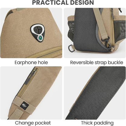 G4Free Canvas Sling Bag Crossbody Backpack - Image 6