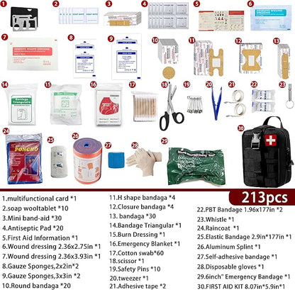 Universal IFAK Trauma First Aid Kit Molle Pouches Emergency Survival Kit - Image 2