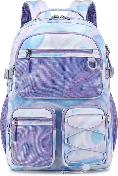 Lohol Multi-Pocket Backpack for School College Travel, Heavy Duty Big Bookbag by Lohol