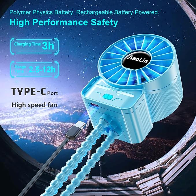 2 Pack Multifunctional Portable Stroller Fan 4 Speed 6600rpm High Speed Usb - Image 4