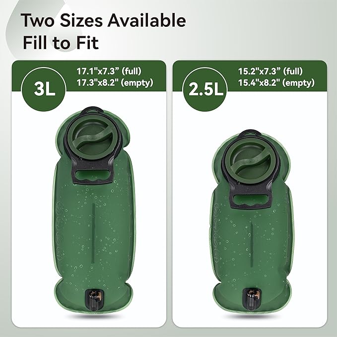 MARCHWAY 2L/2.5L/3L TPU Hydration Bladder, Ultra Durable Water Reservoir Bag - Image 6