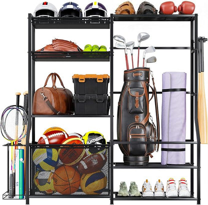 Large Sports Organizer for Garage, Ball Storage Rack Garage Sports Equipment - Image 9