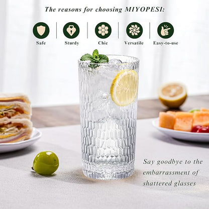 15oz and 22oz Clear Acrylic Glasses Drinkware, Honeycomb Stackable - Image 2