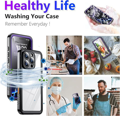 Temdan Compatible with iPhone 16 Pro Case Waterproof, Built-in Screen & Camera - Image 7