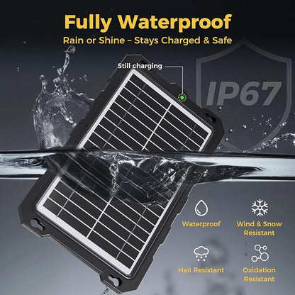 SUNAPEX 12V Solar Battery Charge: 10W Waterproof Portable Solar Panel Kit - Image 3