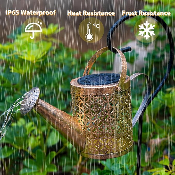 SRNPMIU Solar Watering Can Light, Solar Yard Decorations Outdoor, Garden Decor - Image 4
