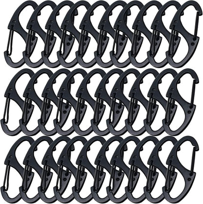 Small Carabiner Clips 1.6 inch Metal Double Sided Spring Gate Snap Hooks by Bytiyar