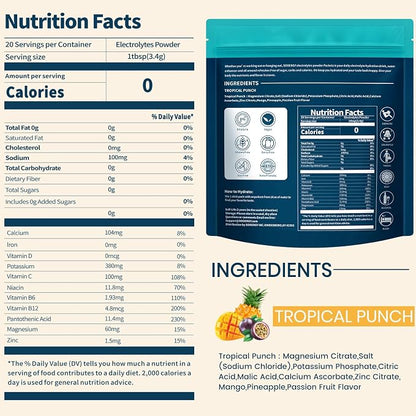 Electrolytes Powder Packets Sugar Free Hydration Packets, Liquid Daily IV - Image 2