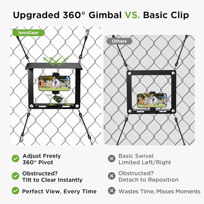 InnoGear Fence Mount for Phone, Flexible Cell Phone Fence Mount - Image 2