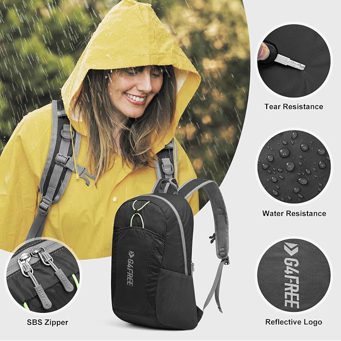 G4Free 24L Lightweight Packable Hiking Backpack Small Sport Travel Daypack - Image 7