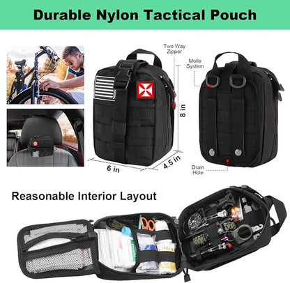 Survival Kit 256 in 1, First Aid Kit Survival Gear Tools Trauma Kit - Image 2