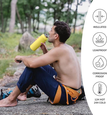 Bambaw 32 oz Stainless Steel Water Bottle, Insulated Metal Water Bottle Made of - Image 3