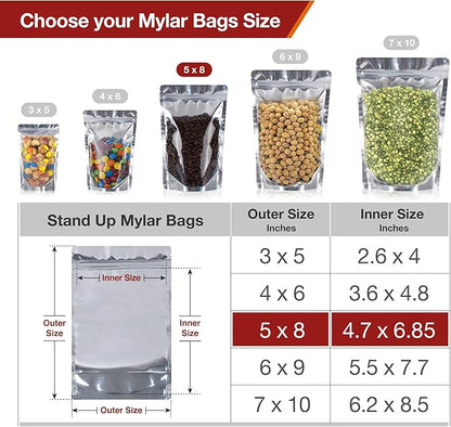 BELLE KR® Pint Mylar Bags for Food Storage - Image 2