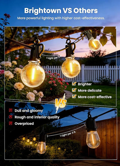 Brightown 58FT Solar String Lights Outdoor - Image 2
