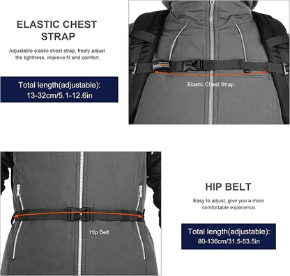 MOUNTAINTOP Hiking Backpack, 25/30L Camping Backpack, Men Women Hiking Daypack - Image 9