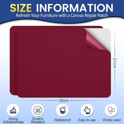 Self-Adhesive Canvas Repair Tape, 8.3" x 11" Waterproof Canvas Repair Patch - Image 2