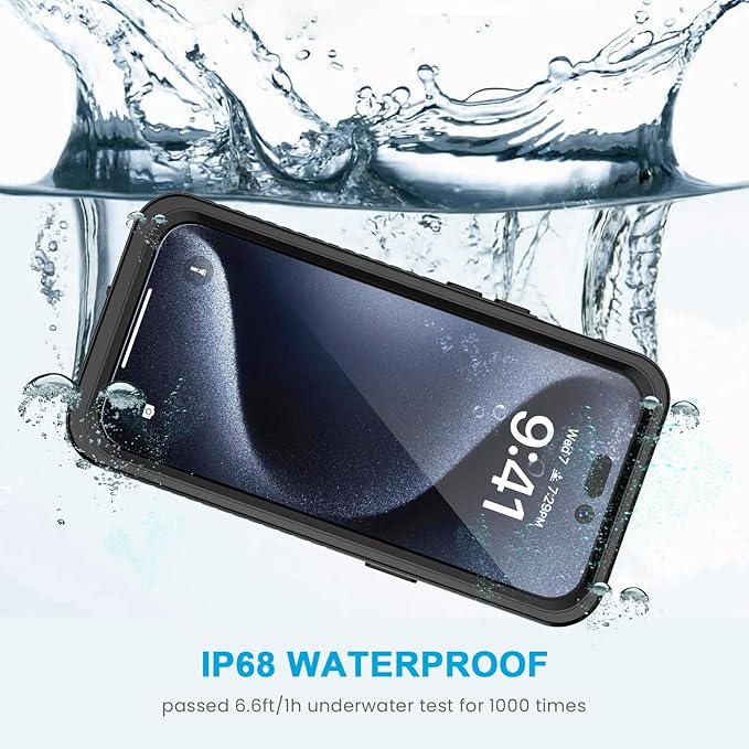 Lanhiem for iPhone 15 Pro Case, IP68 Waterproof Dustproof Shockproof Case - Image 2