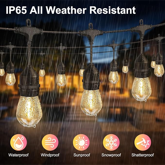 50FT LED Outdoor String Lights - Image 3