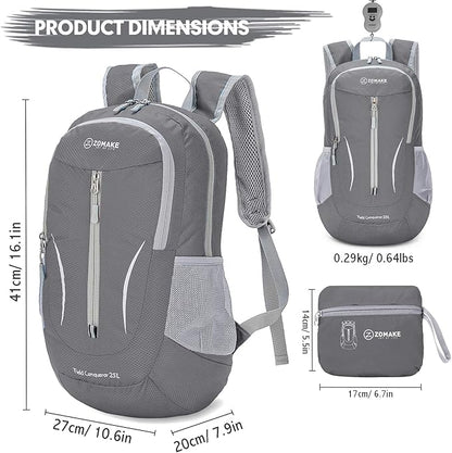 ZOMAKE Ultra Lightweight Packable Backpack 25L, Foldable Hiking Backpacks Water - Image 2