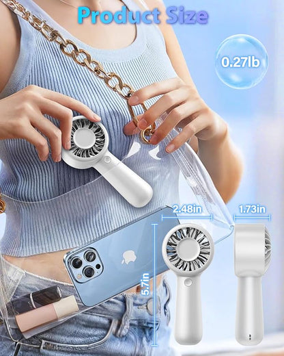 Portable Handheld Fan Personal Small Turbo Hand Fan Powerful, USB Rechargeable - Image 9