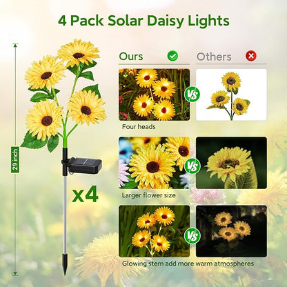 4 Pack Outdoor Solar Garden Lights - Image 4