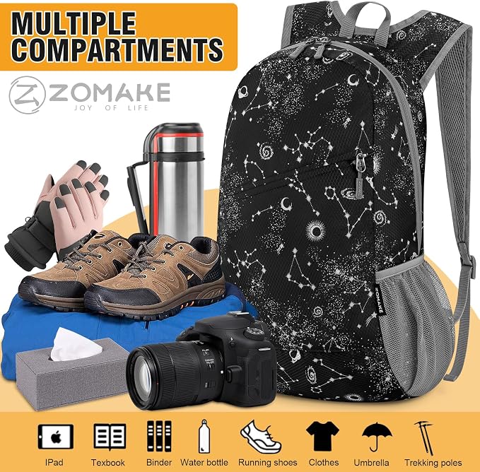 ZOMAKE Lightweight Packable Backpack, Foldable Backpacks Small Daypack - Image 4
