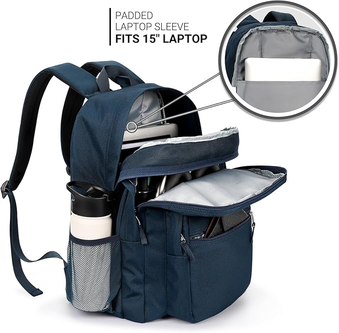 ZORFIN 26L Backpack for College, and Travel: Water Resistant Bookbag - Image 4
