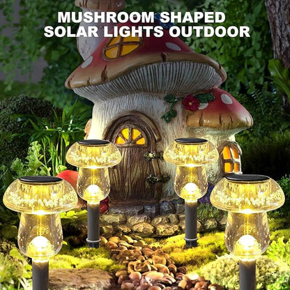 Benany Solar Lights Outdoor, 16 Pack Mushroom Lights Outside Waterproof - Image 3