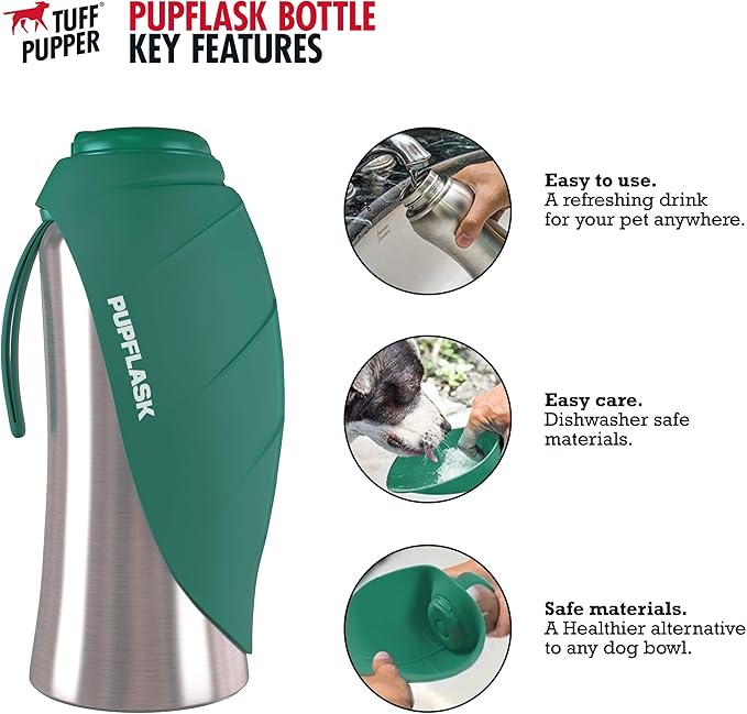 PupFlask Large Dog Water Bottle | 27 or 40 OZ Stainless Steel | Convenient Dog - Image 2