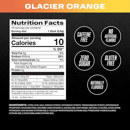 PRIME Rapid Rehydration Electrolyte Powder Sticks, Glacier Orange, Sugar Free - Image 2