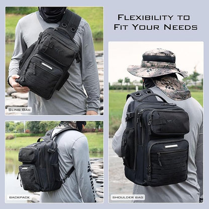 KastKing BlowBak Tactical Sling Tackle Bag-Lightweight Fishing Backpack Storge - Image 6