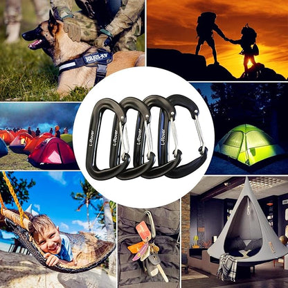 L-Rover Carabiner, 12KN Lightweight Heavy Duty Carabiner Clips, Aluminium - Image 7