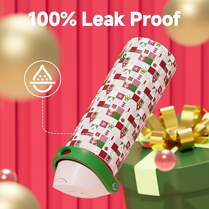 24 oz Insulated Water Bottle for Christmas: Meoky Stainless Steel Xmas Water - Image 5