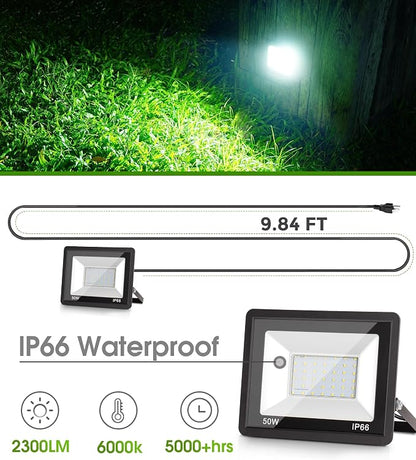 L LOHAS LED Dusk to Dawn Floodlight Outdoor, 50W Auto On/Off 6000K Daylight - Image 3