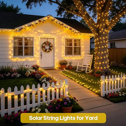JMEXSUSS 2 Pack Solar String Lights Outdoor Waterproof, Total 400 LED 151FT - Image 4