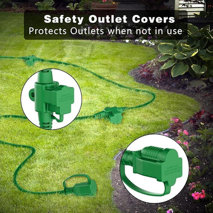 K KASONIC - Outdoor Extension Cord 75 FT, Evenly Spaced 9 Outlets Plugs - Image 5
