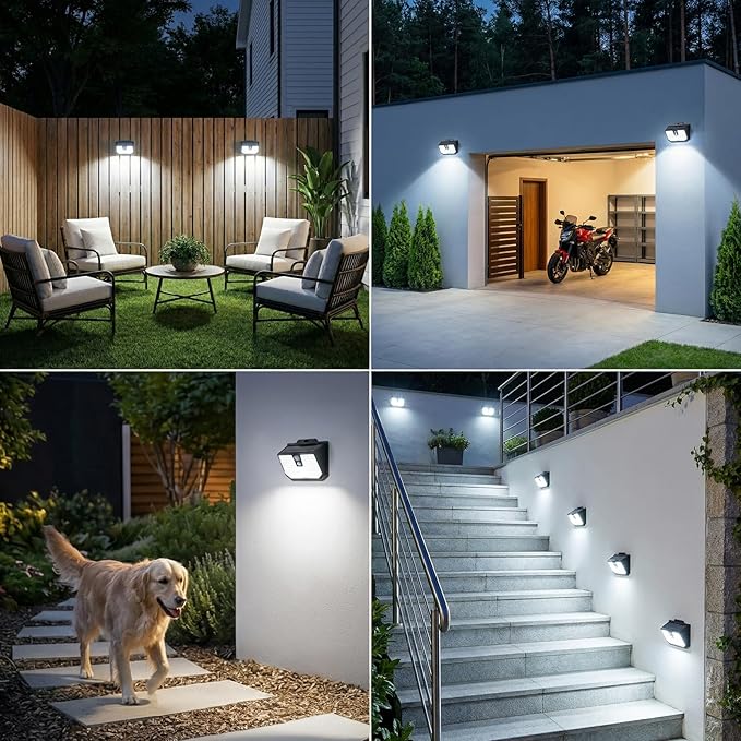 Brightever Motion Sensor Solar Lights Outdoor Waterproof, 6 Packs Super Bright - Image 6