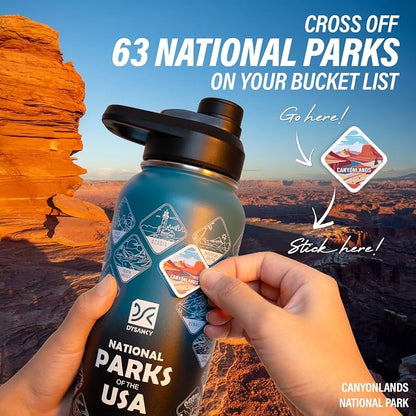 DYSANKY National Parks Water Bottle – 32 oz Insulated Stainless Steel Bottle - Image 3