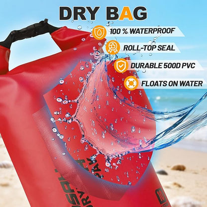 Waterproof Dry Bag, 5L/10L/20L/30L/40L Roll Top Lightweight Storage Backpack - Image 3