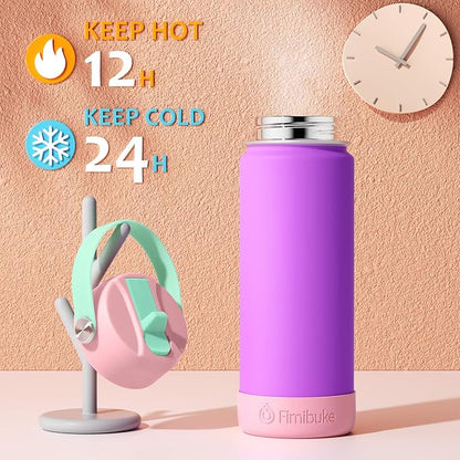 Fimibuke Kids Insulated Water Bottle - 18oz BPA-FREE 18/8 Stainless Steel Kid - Image 3
