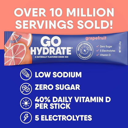 GoHydrate Low Sodium Electrolytes Powder Packets Sugar Free - Image 4