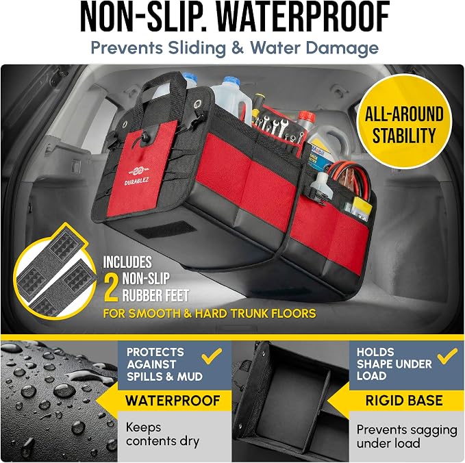 2-Section Foldable Trunk Organizer – Compact Car Storage - Image 5