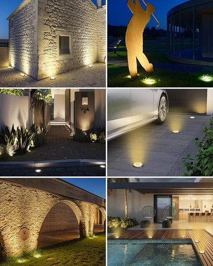 btfarm 2 Pack Solar Lights Outdoor, 8 LED Solar Ground Lights IP65 Waterproof - Image 7