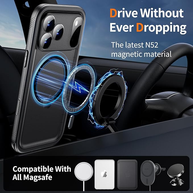 Cozycase for iPhone 17 Pro Waterproof Case Full-Body Bumper Shockproof - Image 2