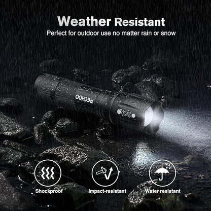 RECHOO LED Flashlight 2 Pack, Tactical Flashlights High Lumens - Image 4