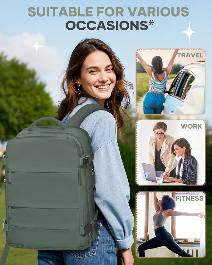 coofay Travel Backpack For Women Men Airline Approved Carry On Backpack Flight - Image 9