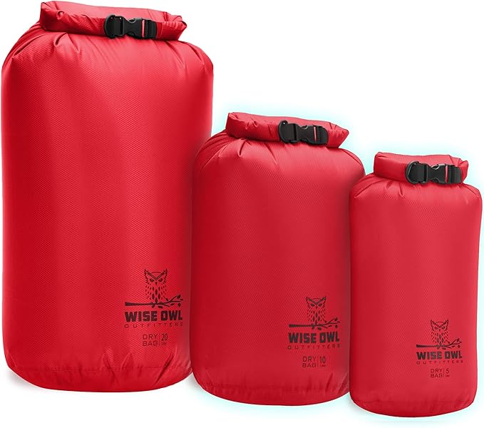 Wise Owl Outfitters Waterproof Dry Bag 3-Pack – Lightweight & Airtight by WiseOwlOutfitters