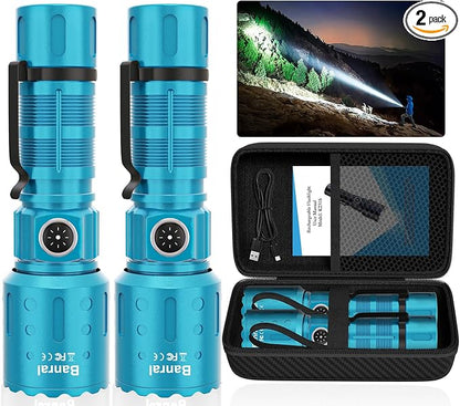 Banral Flashlights High Lumens Rechargeable, Super Bright Long Range Small by Banral